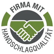 Siegel Firma mit Handschlagqualität