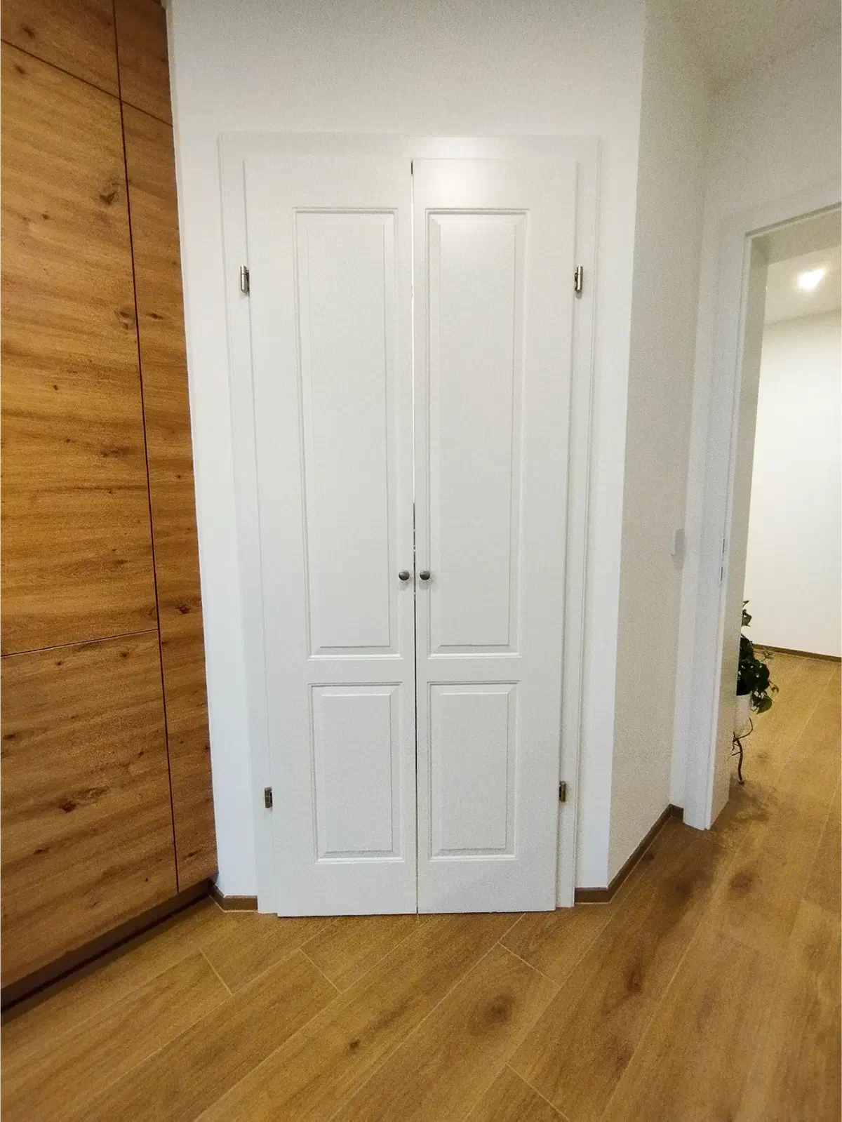 Einbauschrank mit Holzfronten
